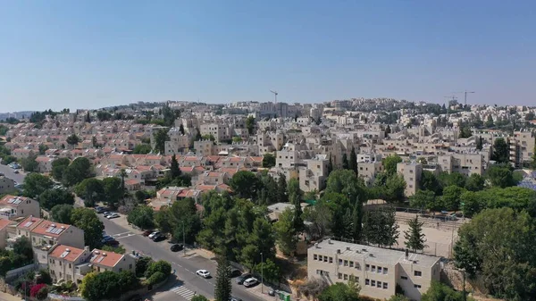 Nordjerusalem Ramot Viertel Mit Roten Dächern Luftaufnahme Jüdisch Orthodoxes Viertel — Stockfoto