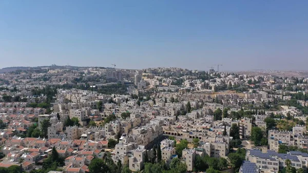 Nordjerusalem Ramot Viertel Mit Roten Dächern Luftaufnahme Jüdisch Orthodoxes Viertel — Stockfoto