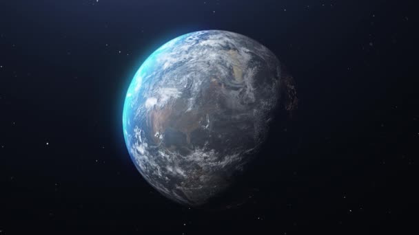 Earth Zoom Nel Continente Nordamericano Vista Spazialemappa Zoom Outer Space — Video Stock