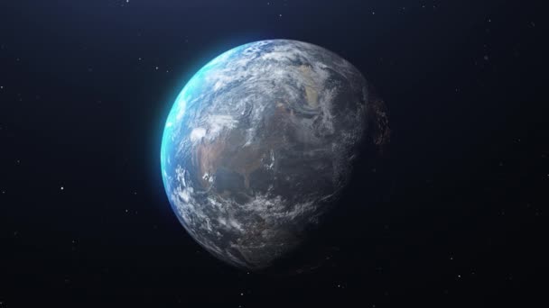 Earth Zoom North America Kontynent Space View Map Zoom Koncepcja — Wideo stockowe