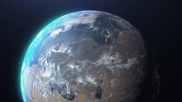 Earth Zoom North Pole Space View Map Zoom Koncepcja Podróży — Wideo stockowe