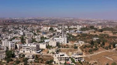 Filistin Kasabası Biddu 'daki Havadan Bakış, Kudüs Camii yakınlarında yapım aşamasında olan Drone, Ağustos 2020, İsrail