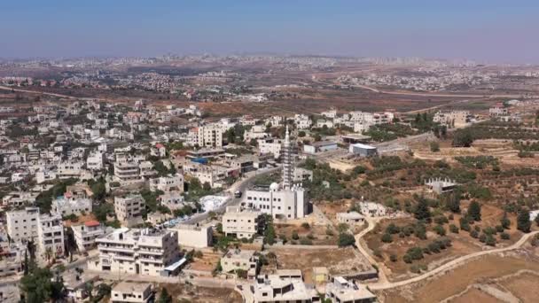 Aerial View Mosque Palestine Town Biddu Jerusalemmosque Construction Drone August — Stock Video