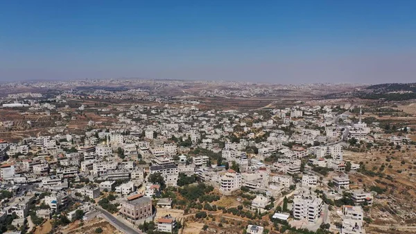 イスラエル 2020年8月エルサレムドローン付近のパレスチナの町ビドゥ上空からの眺め — ストック写真