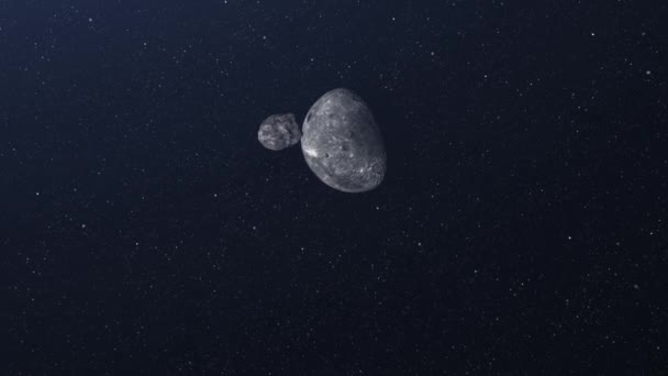 Asteroidní Meteor Havárie Povrchu Měsícerealistické Vidění Dopadem Expolison Prašní Vnější — Stock video