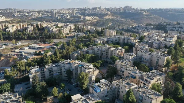 Jerusalem Orthodoxe Nachbarschaft Ramot Alon Luftbilddrohne Bild Der Israelischen Siedlung — Stockfoto