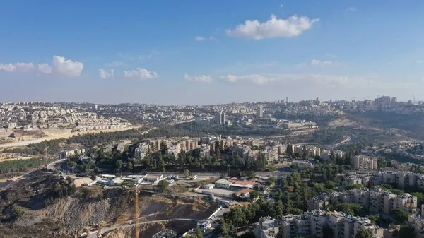 Jerusalén Barrio Ortodoxo Ramot Alon Vista Aéreadrone Imagen Del Asentamiento — Foto de Stock