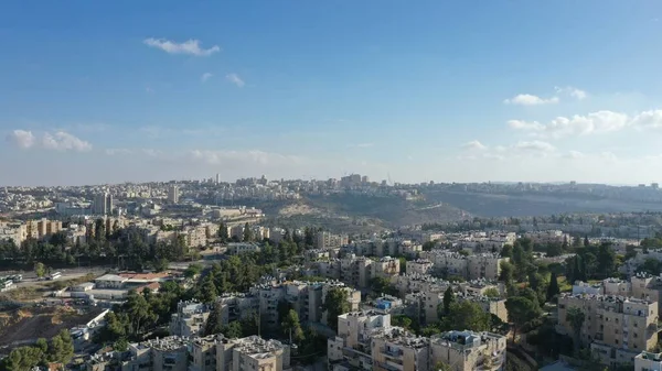 Jerusalem City Landschaft Luftbildramot Alon Und Ramat Shlomo Orthodoxe Nachbarschaft — Stockfoto