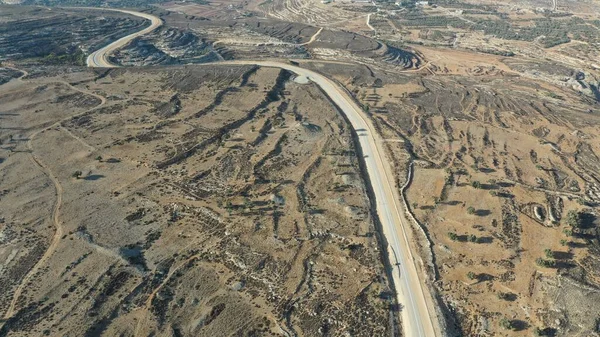Ισραήλ Παλαιστίνη Σύνορα Στην Ιερουσαλήμ Ορεινά Εναέρια Άποψη Drone Εικόνα — Φωτογραφία Αρχείου