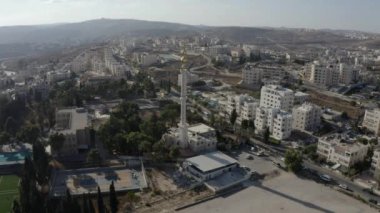 Kudüs 'teki Altın Cami Kulesi, Filistinli Müslüman Camii Mescid aldaoa, Beyt Hanina, Drone 