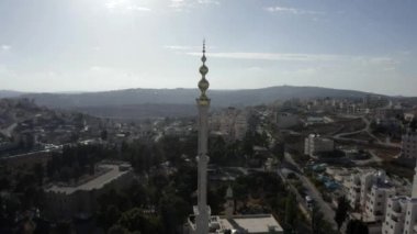 Kudüs 'teki Altın Cami Kulesi, Filistinli Müslüman Camii Mescid aldaoa, Beyt Hanina, Drone 