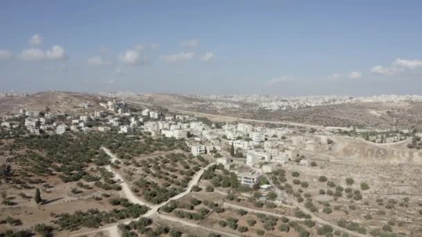 Beit Hanina 杜胡克 以色列Ramot附近的一座古老的城市 空中俯瞰巴勒斯坦城镇 — 图库视频影像