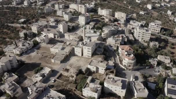 Oude Moskee Beit Hanina Abu Dahuk Oude Stad Luchtfoto Palestijnse — Stockvideo