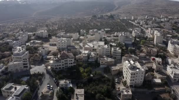 Beit Hanina Abu Dahuk Old City Aerial Viewpalestine Town Northwest — Stock Video