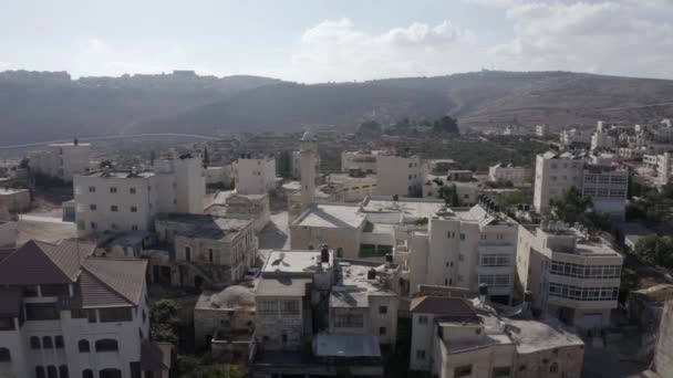 Παλιό Τζαμί Στην Beit Hanina Abu Dahuk Παλιά Πόλη Εναέρια — Αρχείο Βίντεο