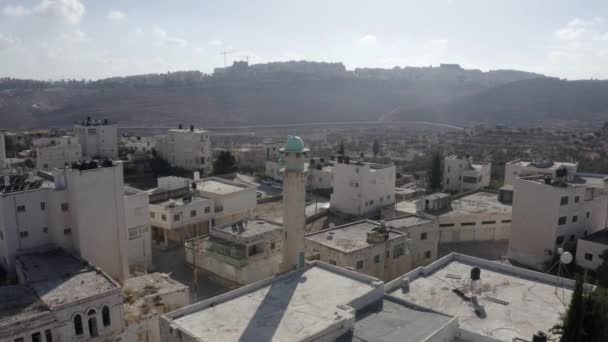 Ancienne Mosquée Beit Hanina Abu Dahuk Vieille Ville Ville Aérienne — Video