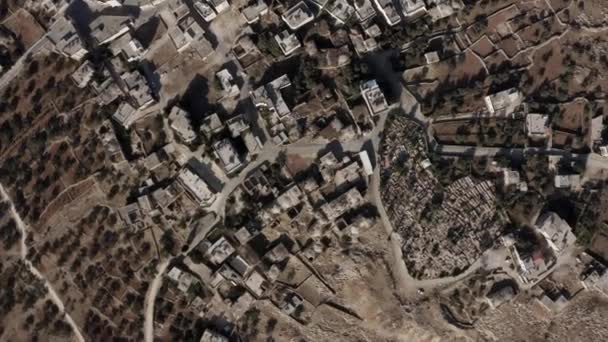 Palestinska Gamla Staden Abu Dahuk Hanina Aerialtop Ner Skjuten Från — Stockvideo