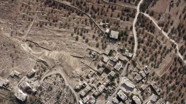 Palestinian Old City Abu Dahuk Beit Hanina Aerialtop Shot High — Stock Video