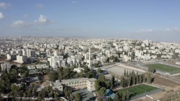 Beit Hanina Arab Neighborhood Jerusalem Aerial Viewpalestinian Muslim Mosque Masjed — Stock Video