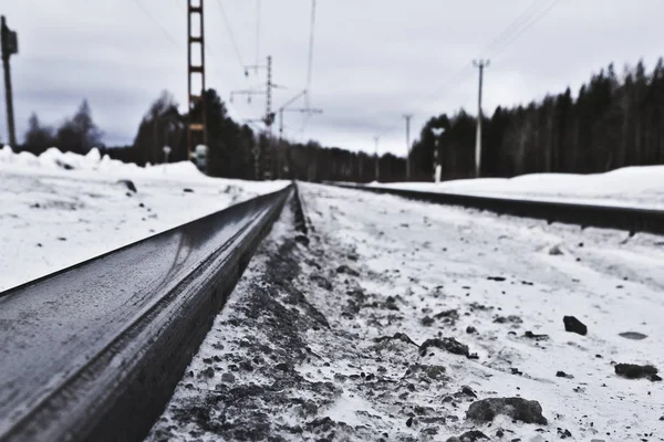 rail line close-up