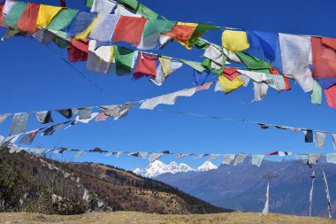 Chelela Pass 'de Prayer Flags, Bhutan