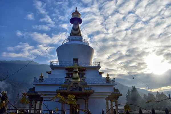 National Memorial Chhorten in thimphu, Bhutan. Bhutan unique architectural landmark attraction . — Stock Photo, Image