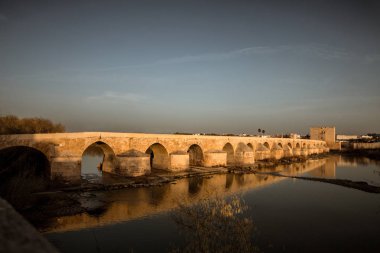 Gün batımında Roma köprüsü Cordoba