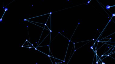 Arka plan dijital pleksus etkisi. Noktalar ve çizgiler bağlanma ile arka plan poligonal. Bağlantı teknolojik altyapı.