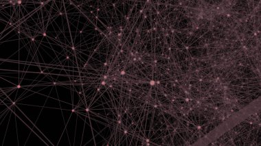Arka plan dijital pleksus etkisi. Noktalar ve çizgiler bağlanma ile arka plan poligonal. Bağlantı teknolojik altyapı.