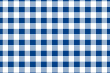 Mavi ve beyaz masa örtüsü desen, doku Rhombus/kareler için-ekose, Masa örtüsü, Giysi, gömlek, elbise, kağıt, battaniye ve diğer tekstil ürünleri. Vektör Illustration.