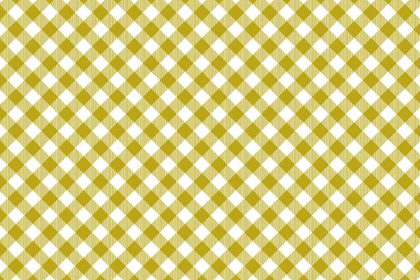 Padrão amarelo de Gingham. Textura de losango / quadrados para - xadrez, toalhas de mesa, roupas, camisas, vestidos, papel e outros produtos têxteis — Vetor de Stock