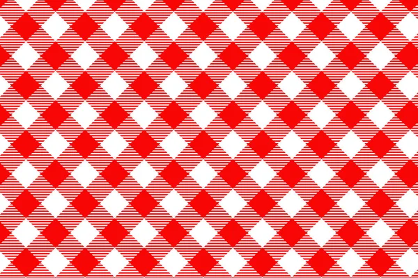 Red Gingham pattern. Texture from rhombus/squares for - plaid, tablecloths, clothes, shirts, dresses, paper, bedding, blankets, quilts and other textile products. Vector illustration. — Stock Vector