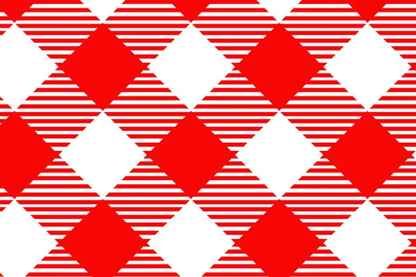 Padrão de Gingham vermelho. Textura de losango / quadrados para - xadrez, toalhas de mesa, roupas, camisas, vestidos, papel, roupa de cama, cobertores, colchas e outros produtos têxteis. Ilustração vetorial . —  Vetores de Stock