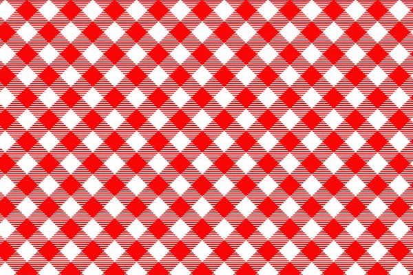 Red Gingham pattern. Texture from rhombus/squares for - plaid, tablecloths, clothes, shirts, dresses, paper, bedding, blankets, quilts and other textile products. Vector illustration. — Stock Vector