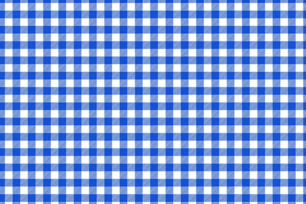 Tovaglia blu e bianca, Texture di rombi / quadrati per plaid, tovaglie, vestiti, camicie, abiti, carta, coperte e altri prodotti tessili. Illustrazione vettoriale . — Vettoriale Stock