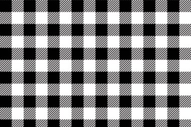 Siyah gingham desen arka plan. Eşkenar dörtgenden doku. Vektör illüstrasyon. Eps-10.