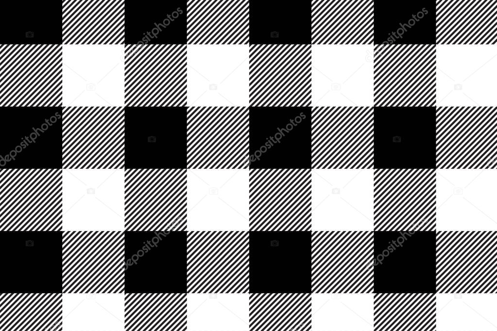 Black gingham pattern background.Texture from rhombus.Vector illustration.EPS-10.