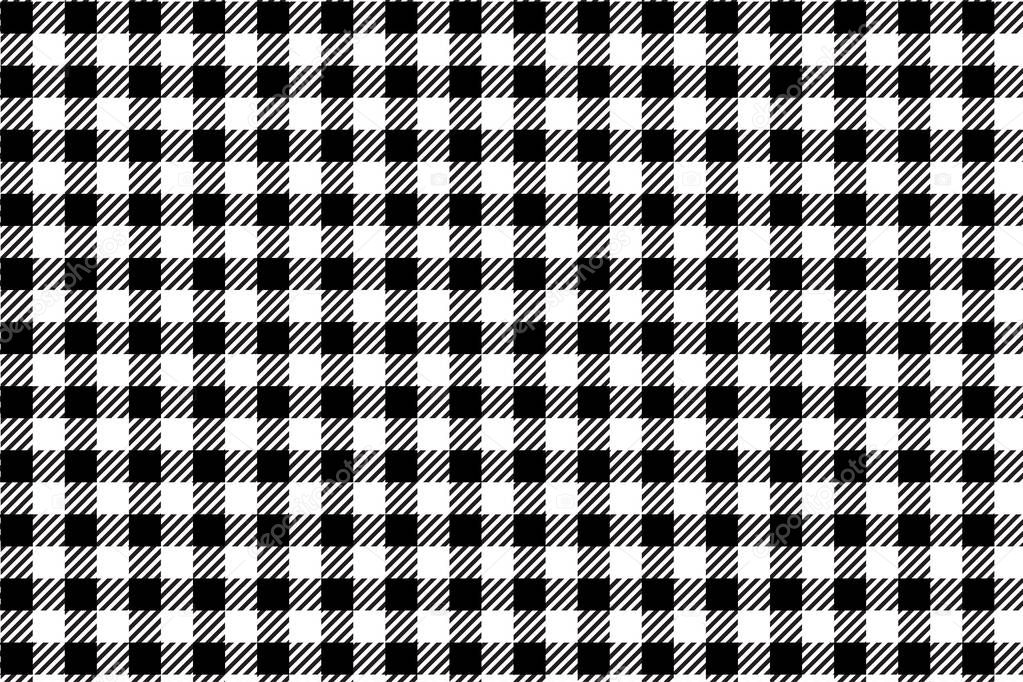 Black gingham pattern background.Texture from rhombus.Vector illustration.EPS-10.