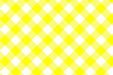 Gingham deseni. Ekose, masa örtüleri, giysi, gömlek, elbise, kağıt, yatak takımları, battaniyeler, yorganlar ve diğer tekstil ürünleri için eşkenar dörtgen/karelerden doku. Vektör illüstrasyon Eps 10