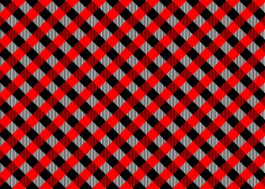 Gingham deseni. Ekose, masa örtüleri, giysi, gömlek, elbise, kağıt, yatak takımları, battaniyeler, yorganlar ve diğer tekstil ürünleri için eşkenar dörtgen/karelerden doku. Vektör illüstrasyon Eps 10