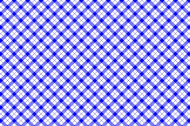 Gingham deseni. Ekose, masa örtüleri, giysi, gömlek, elbise, kağıt, yatak takımları, battaniyeler, yorganlar ve diğer tekstil ürünleri için eşkenar dörtgen/karelerden doku. Vektör illüstrasyon Eps 10