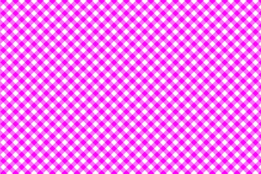 Pembe Gingham deseni. Ekose, masa örtüleri, giysi, gömlek, elbise, kağıt, yatak takımları, battaniyeler, yorganlar ve diğer tekstil ürünleri için eşkenar dörtgen/karelerden doku. Vektör illüstrasyon Eps 10