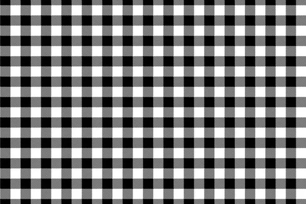 Black Gingham pattern. Texture from rhombus/squares for - plaid, tablecloths, clothes, shirts, dresses, paper, bedding, blankets, quilts and other textile products. Vector illustration EPS 10 — Stock Vector