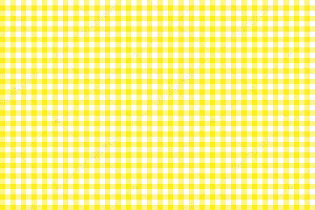 Yellow Gingham pattern. Texture from rhombus/squares for - plaid, tablecloths, clothes, shirts, dresses, paper, bedding, blankets, quilts and other textile products. Vector illustration EPS 10