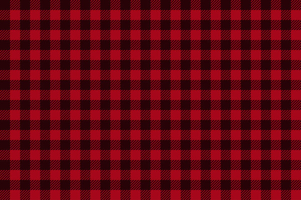 Red Black Lumberjack plaid seamless pattern