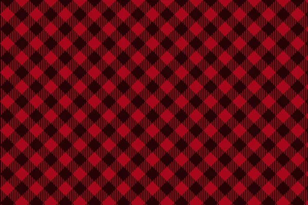 Red Black Lumberjack xadrez padrão sem costura — Vetor de Stock