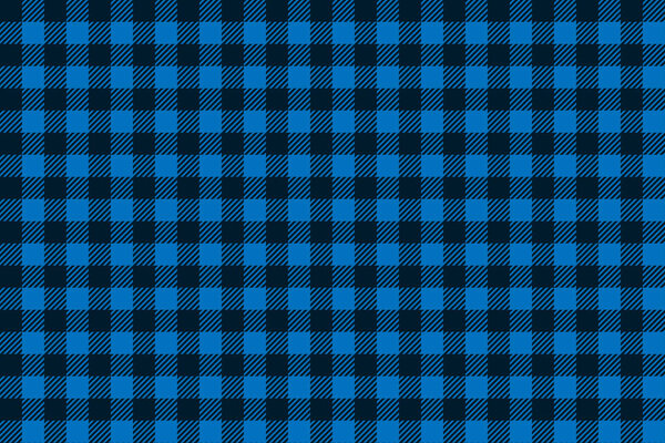 Blue black Lumberjack plaid seamless pattern