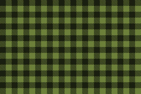 Grün schwarz Holzfäller kariertes nahtloses Muster — Stockvektor