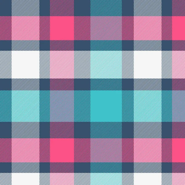 Magenta ve Camgöbeği'nde Tartan Deseni . Ekose, masa örtüsü, giysi, gömlek, elbise, kağıt, yatak takımları, battaniyeler, yorgan ve diğer tekstil ürünleri için doku. Vektör illüstrasyon Eps 10