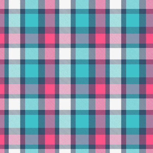 Padrão de Tartan em magenta e ciano. Textura para xadrez, toalhas de mesa, roupas, camisas, vestidos, papel, roupa de cama, cobertores, colchas e outros produtos têxteis. Ilustração vetorial EPS 10 — Vetor de Stock